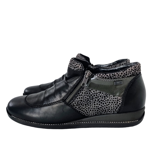 RIEKER Water Resistant Leather Lambswool Lining Ankle Boots Shoes EU42/US 10 - Picture 2 of 14